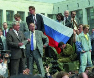 Boris Yeltsin on tank