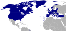 Map of NATO countries